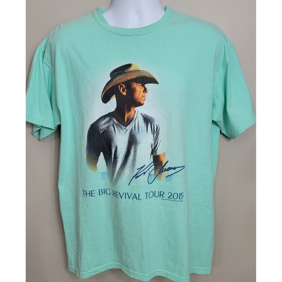 2015 KENNY CHESNEY "The Big Revival" Concert Tour Mens Large T-Shirt - Picture 1 of 7
